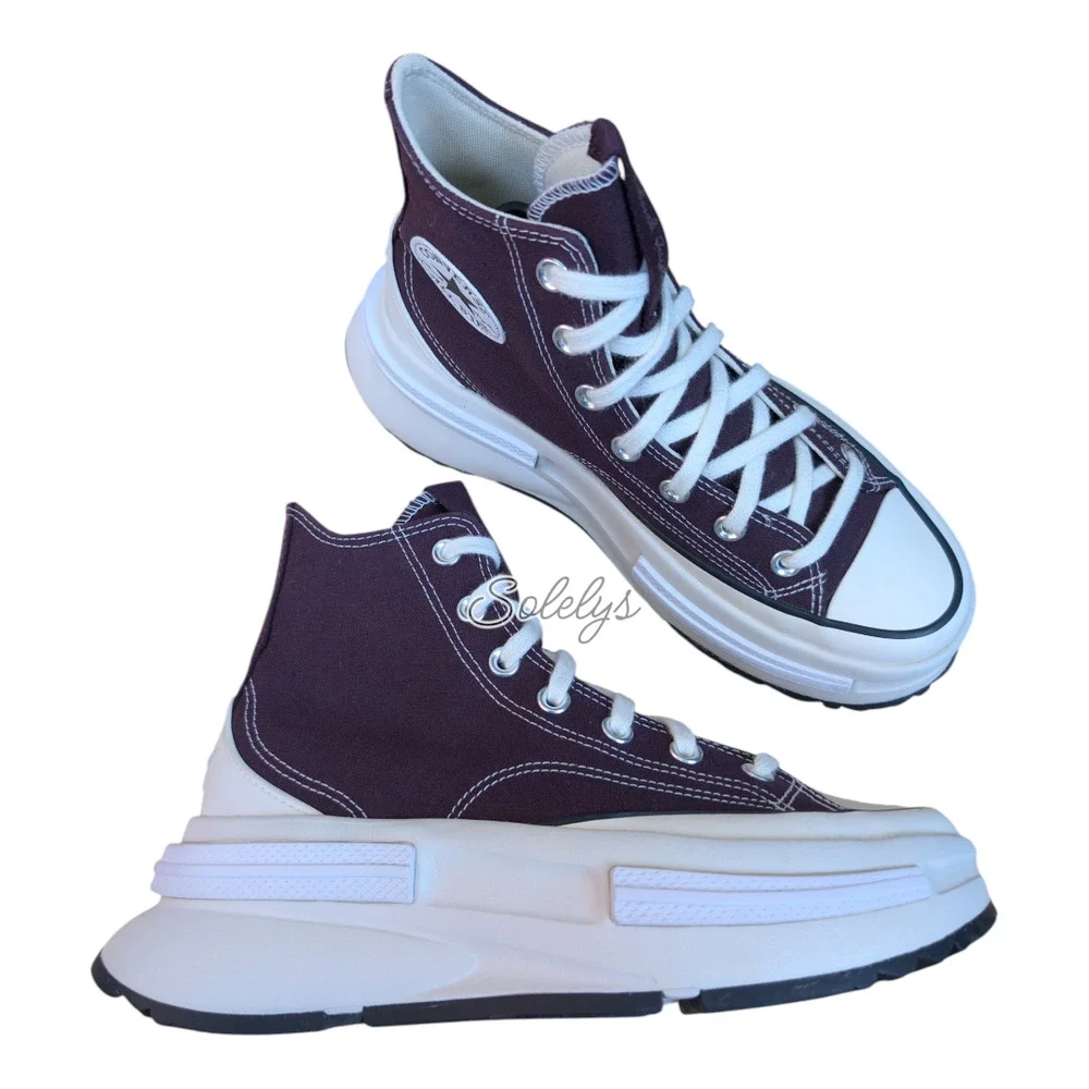 Converse Run Star Legacy CX High Top Black Cherry Platform Sneaker Womens 7.5